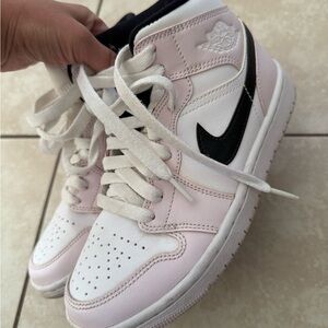 Barely Rose Mid Jordans